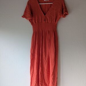 O'Neill Women's Midi Dress in Vibrant Orange